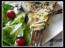 Quiche aux épinards et au roquefort