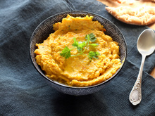 Houmous de potirons accompagnés de crackers