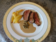 Magrets de canard sauce poivre vert classiques