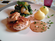 Chapon aux quetsches et au macvin du Jura