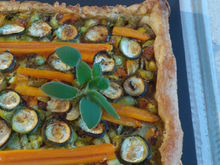 Tarte fine aux légumes d'été et Brebis Pur Pyrénées