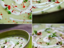 Velouté de poireaux au vieux Comté et sa tuile