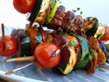 Brochettes ratatouille au barbecue