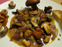 Dinde aux marrons et champignons