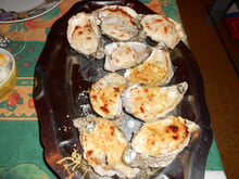 Huîtres gratinées au saumon fumée