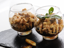 Crumble à la banane, au chocolat et au petit-beurre