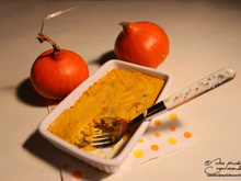 Flan au potimarron et aux champignons