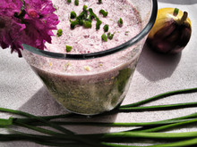 Smoothie rose et ciboulette