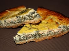 Cheesecake saumon, épinard et ciboulette