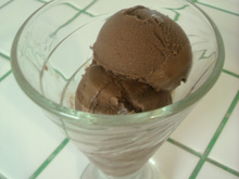 Glace au chocolat sans œufs