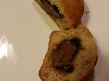 Muffins banane nutella et rhum