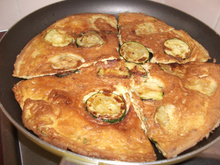 Courgette sur son nuage d'omelette