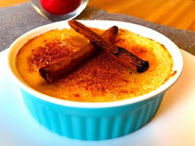 Crème brûlée aux pommes et au Calvados