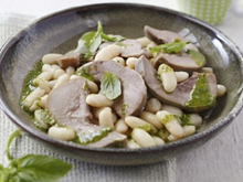 Langues d'agneau aux cocos frais et pistou