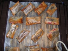 Nems chocolat fraise ou et framboise