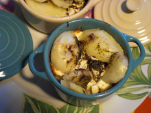 Gratin de pommes de terre et tomates à la féta