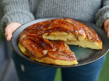 Gâteau renversé à la banane, sans four