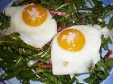 Assiette de pissenlits gourmande