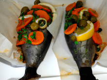 Duo de poissons en papillote pour Noël