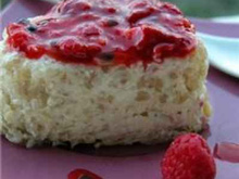 Pudding bananes, coulis exotique