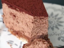 Royal au chocolat, déco fleur en pâte à sucre