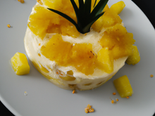 Tartare d'ananas à la mousse de mascarpone