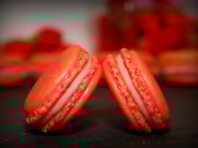 Macarons à la soupe de fraises