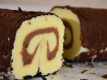 Bûche pâtissière à la vanille et au chocolat