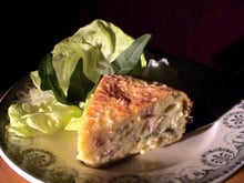 Tarte poireaux lardons