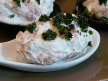 Cuillères apéritives saumon ricotta
