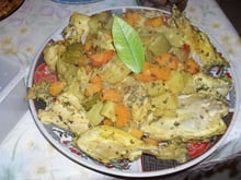 Poulet aux petits légumes vapeurs