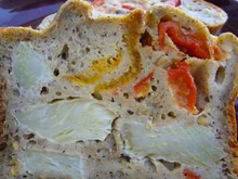 Cake aux artichauts et poivrons