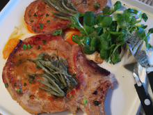 Escalope de porc braisée