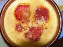 Crème brûlée passion fraise