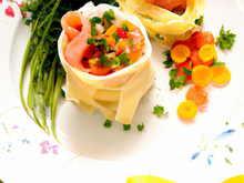 Papillotes de saumons et tagliatelles de légumes