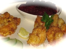 Crevettes croustillantes sauce betterave