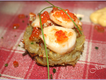 Galettes de pommes de terre aux noix de Saint-Jacques