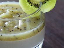 Panna cotta au coulis de kiwi