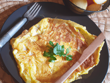 Omelette de pommes de terre au gruyère