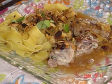 Roulade de veau au roquefort et amandes