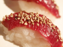 Sushis au bœuf mariné