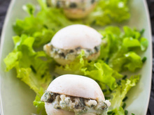 Macarons de champignons au Roquefort Papillon