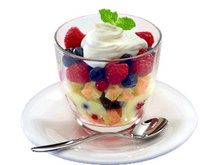 Verrines de fruits rouges au Philadelphia