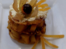 Crêpe aux pommes et zeste de citron vert