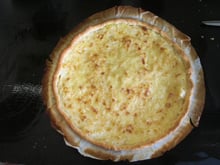 Tarte aux poireaux  et lardons à la béchamel