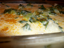 Lasagnes aux poireaux, noix de St Jacques et curry