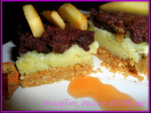 Boudins antillais aux pommes, sur son lit de gressins