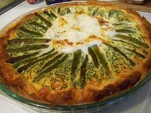 Quiche asperges et mozzarella