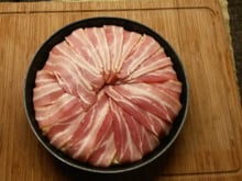 Gâteau de pommes de terre au lard