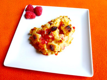 Crumble framboises abricots